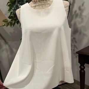 AYR White Sleeveless A-Line Tank